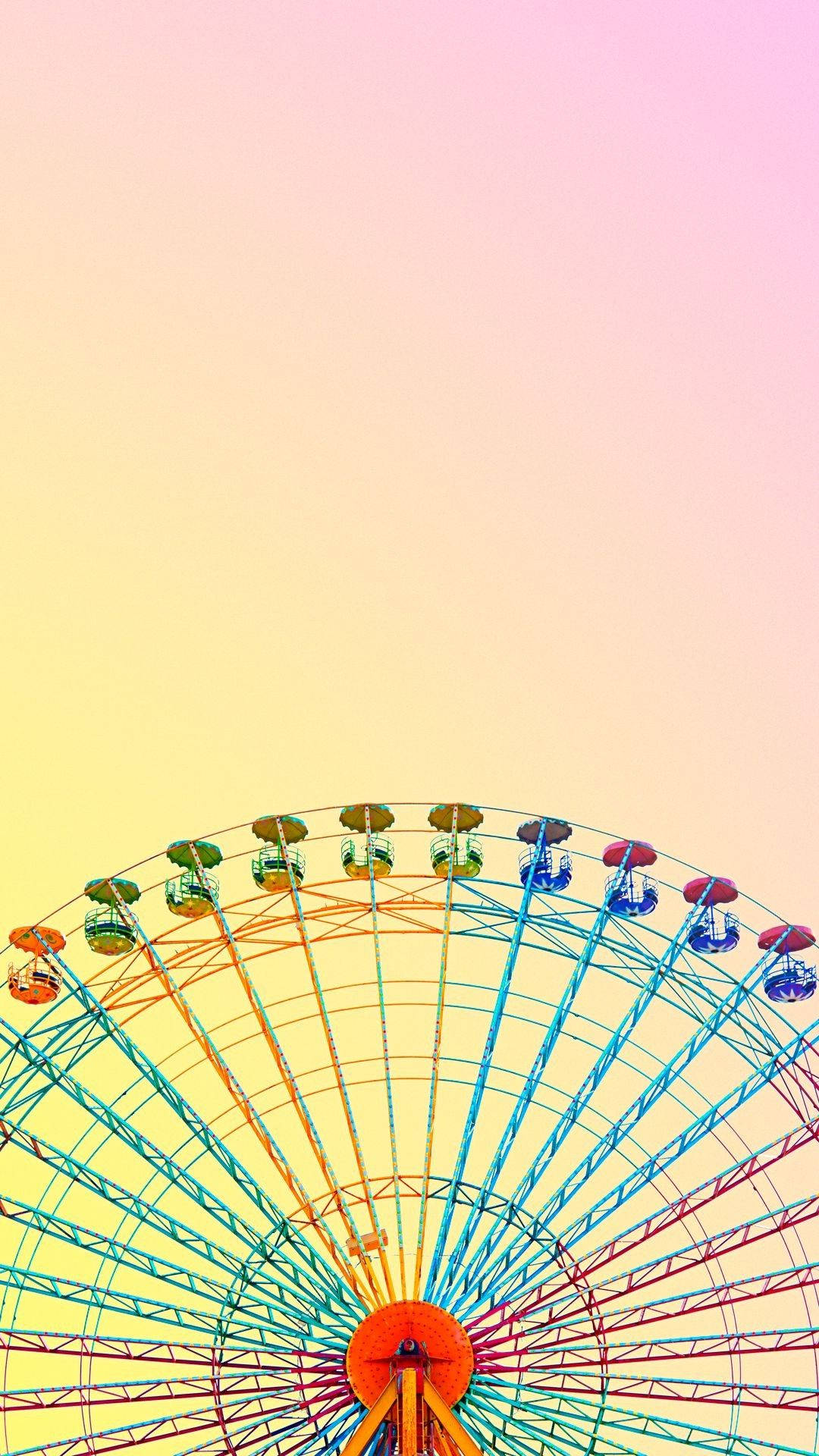 Pastel Iphone Ferris Wheel Background