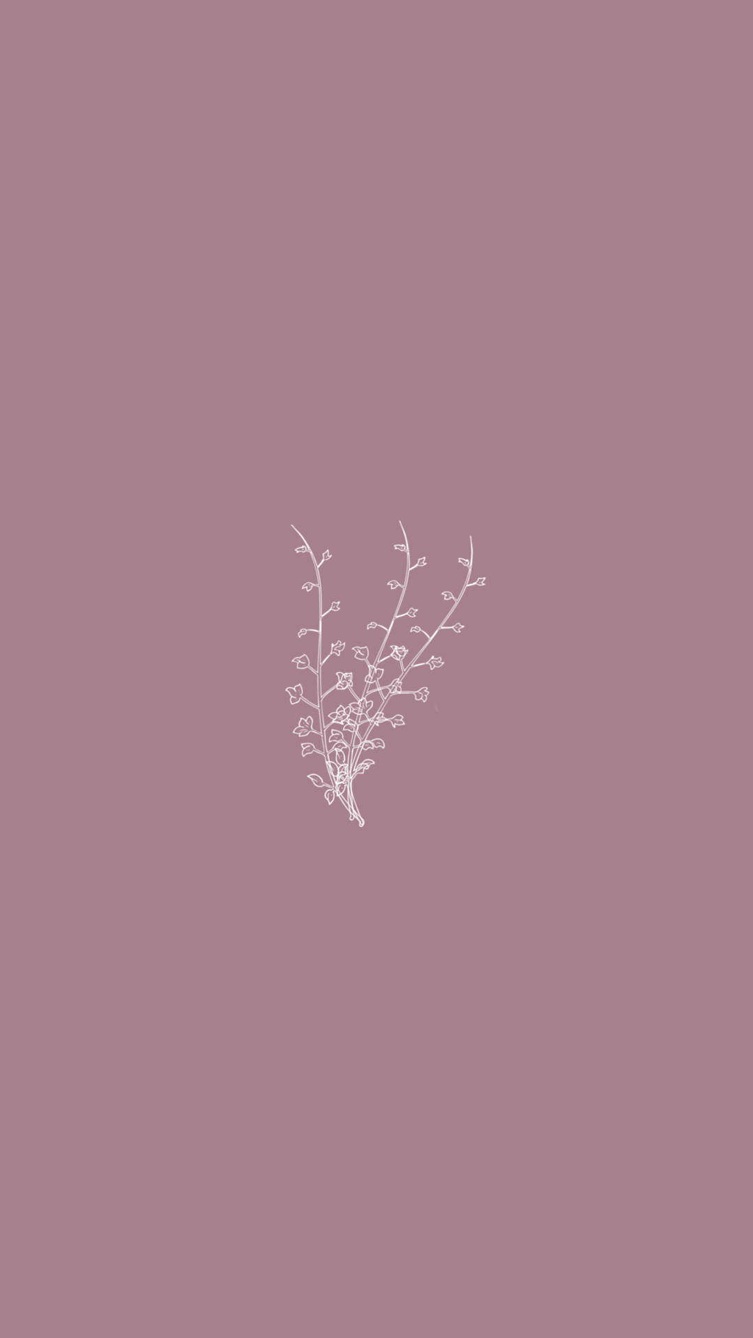 Pastel Iphone Minimalist Leaf Art Background