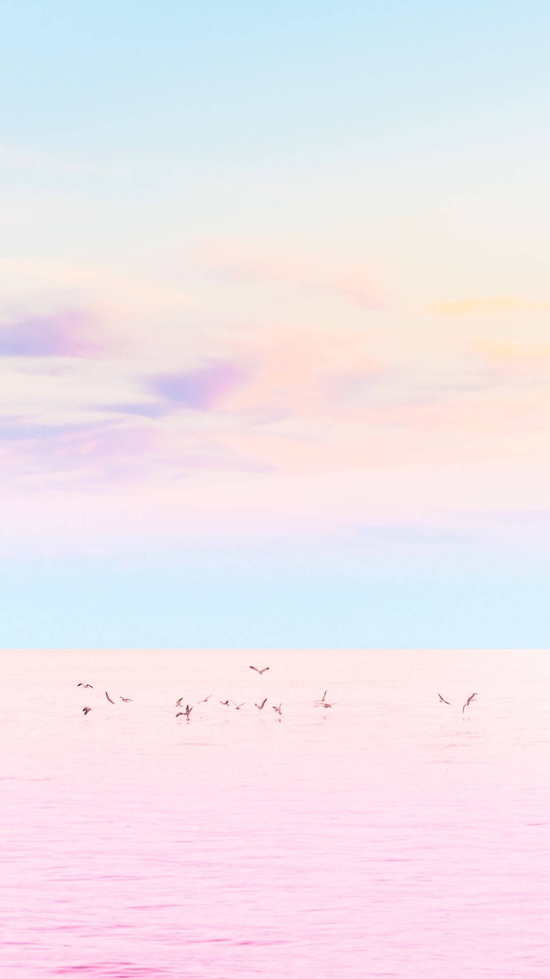 Pastel Iphone Pink Ocean Background