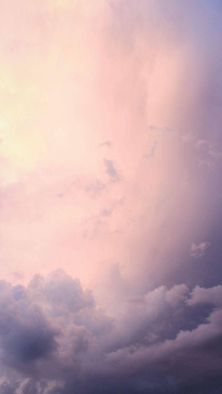 Pastel Iphone Purple Clouds Background