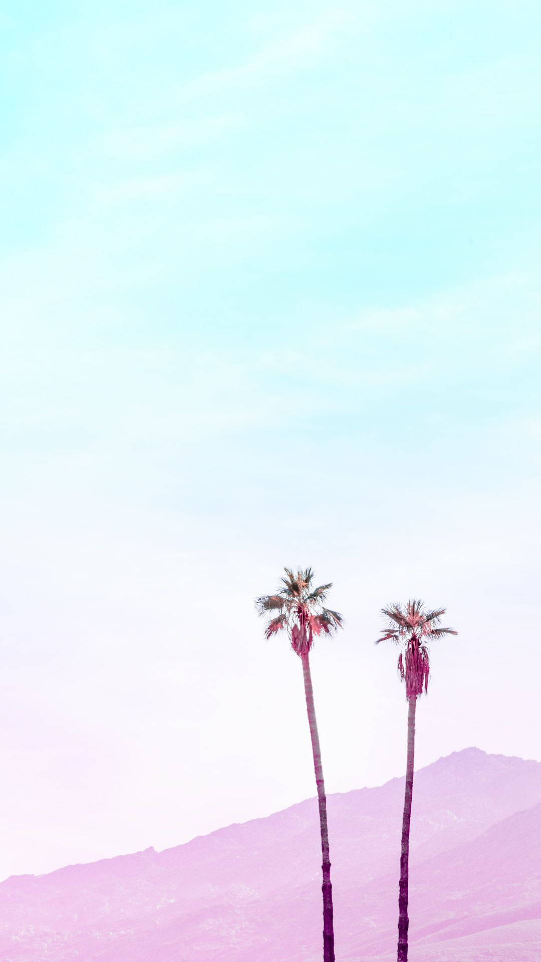 Pastel Iphone Purple Mountain Background