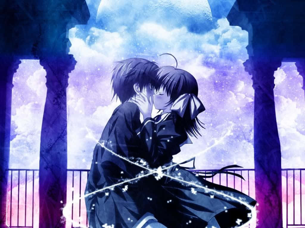 Pastel Kiss Matching Pfp Anime Background