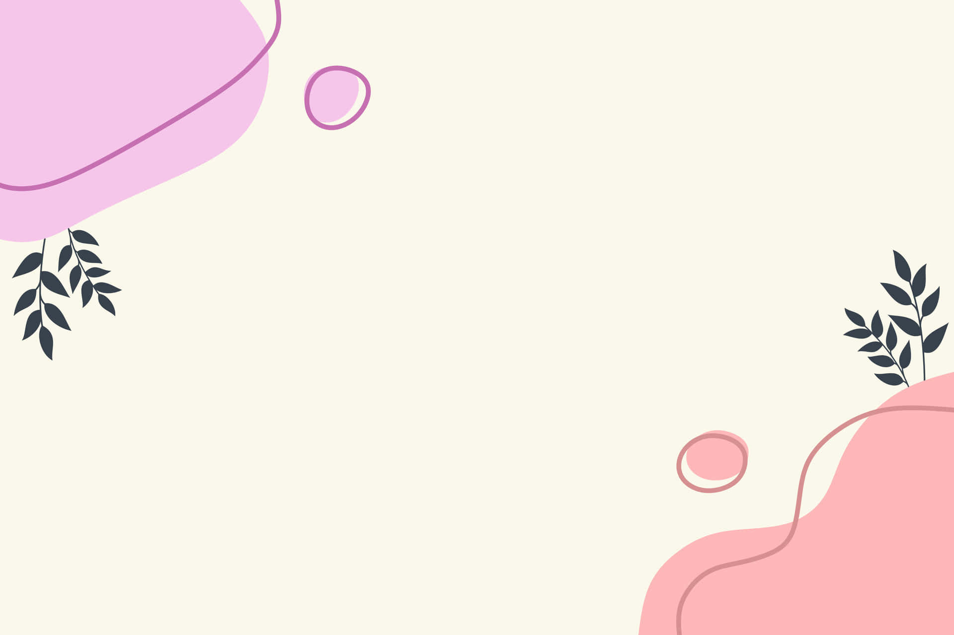 Pastel_ Minimalist_ Background_with_ Leaves Background