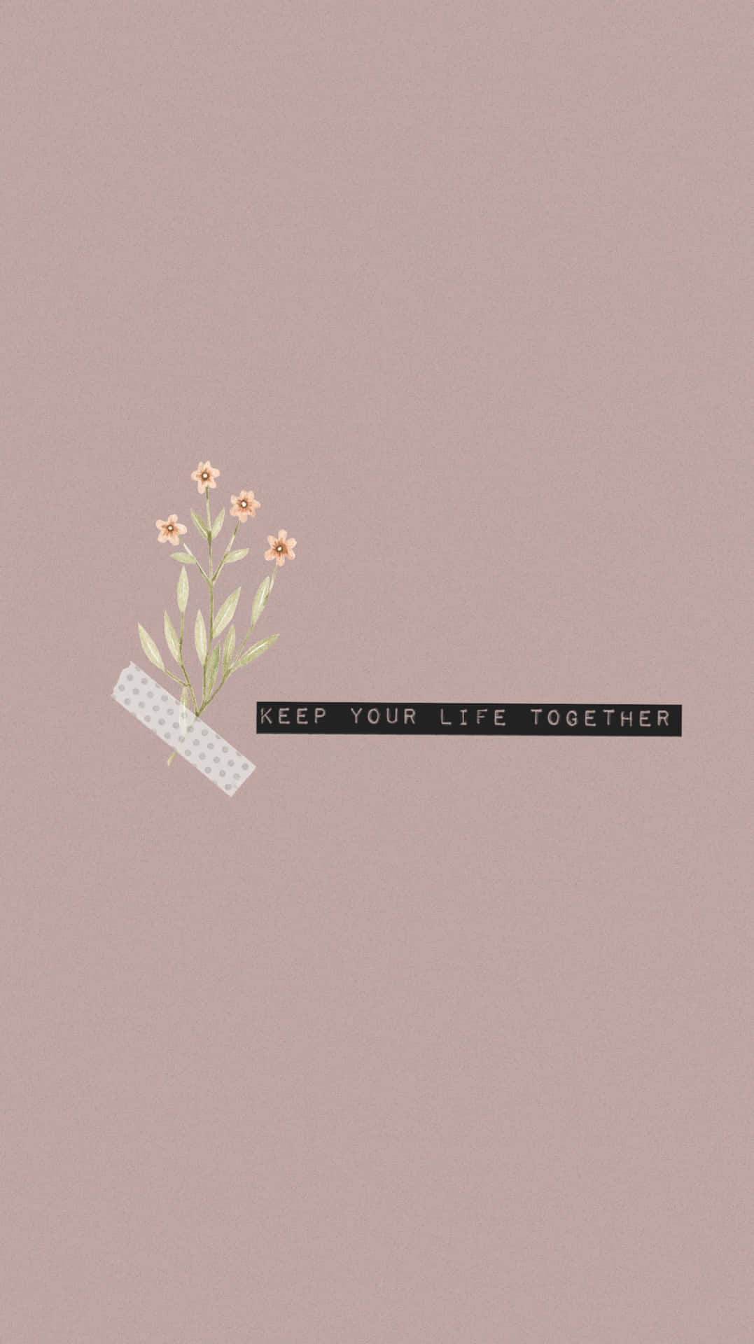 Pastel Minimalist Floral Motivation Background