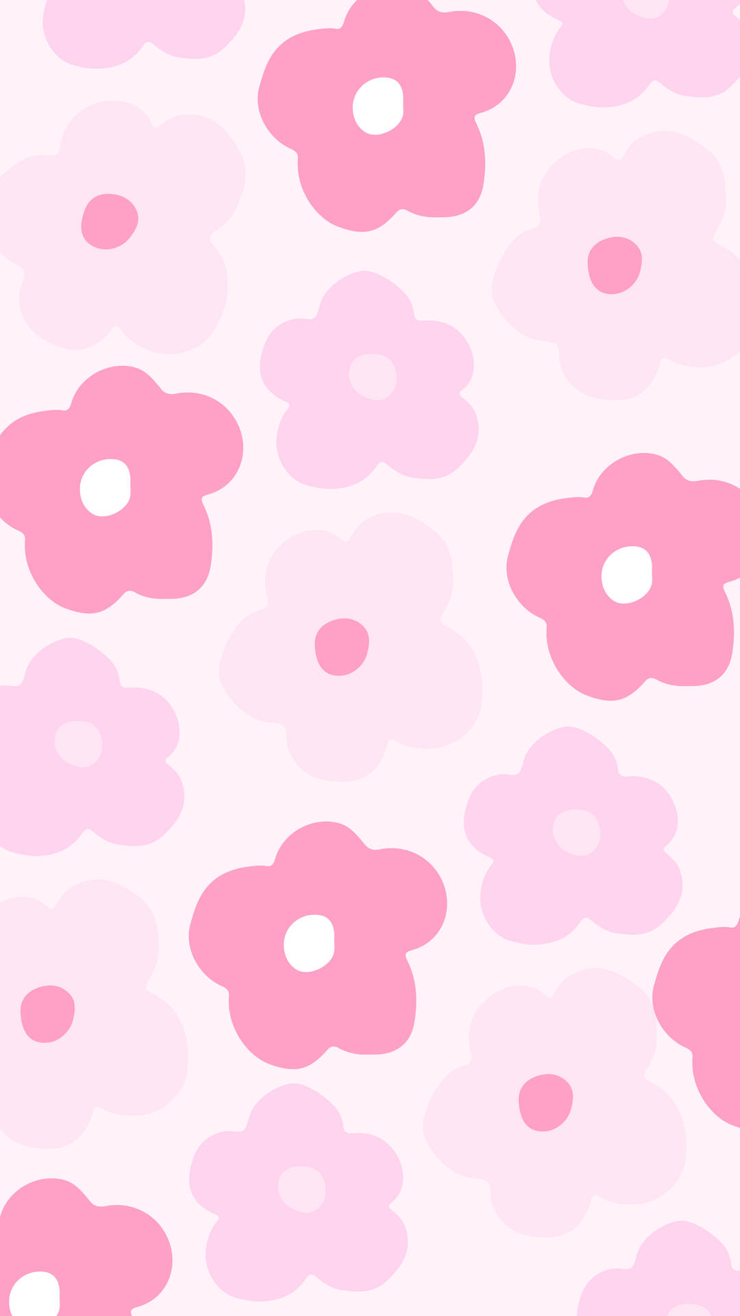 Pastel Minimalist Flower Print Background