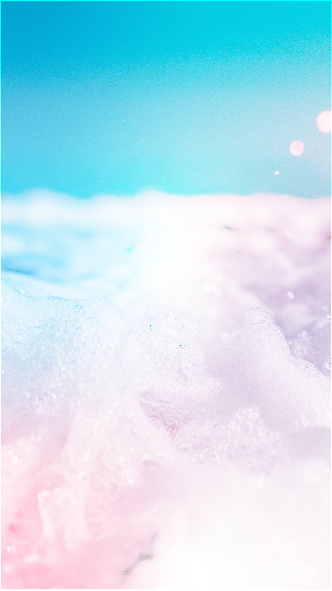 Pastel Minimalist Foamy Wave Close-up Background