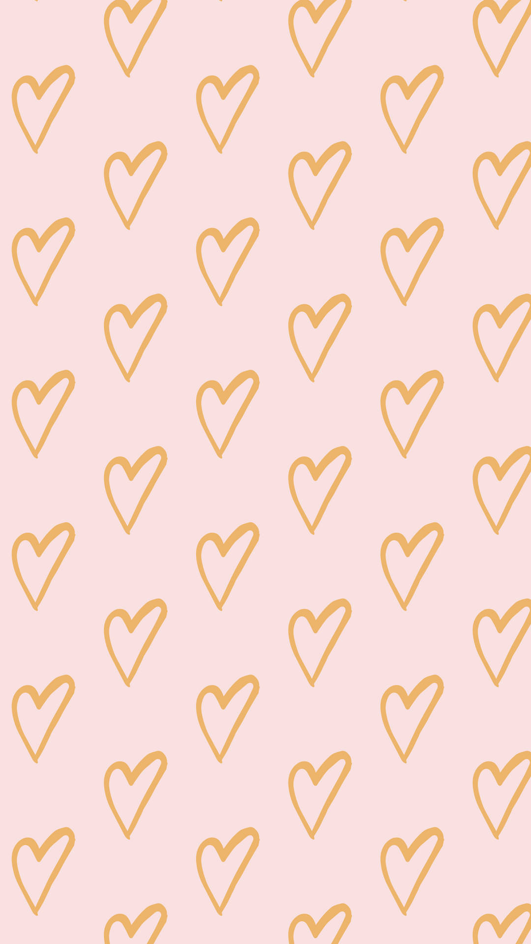 Pastel Minimalist Heart Pattern Background