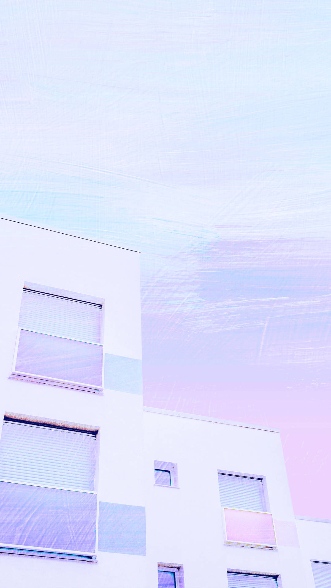 Pastel Minimalist White Building Background