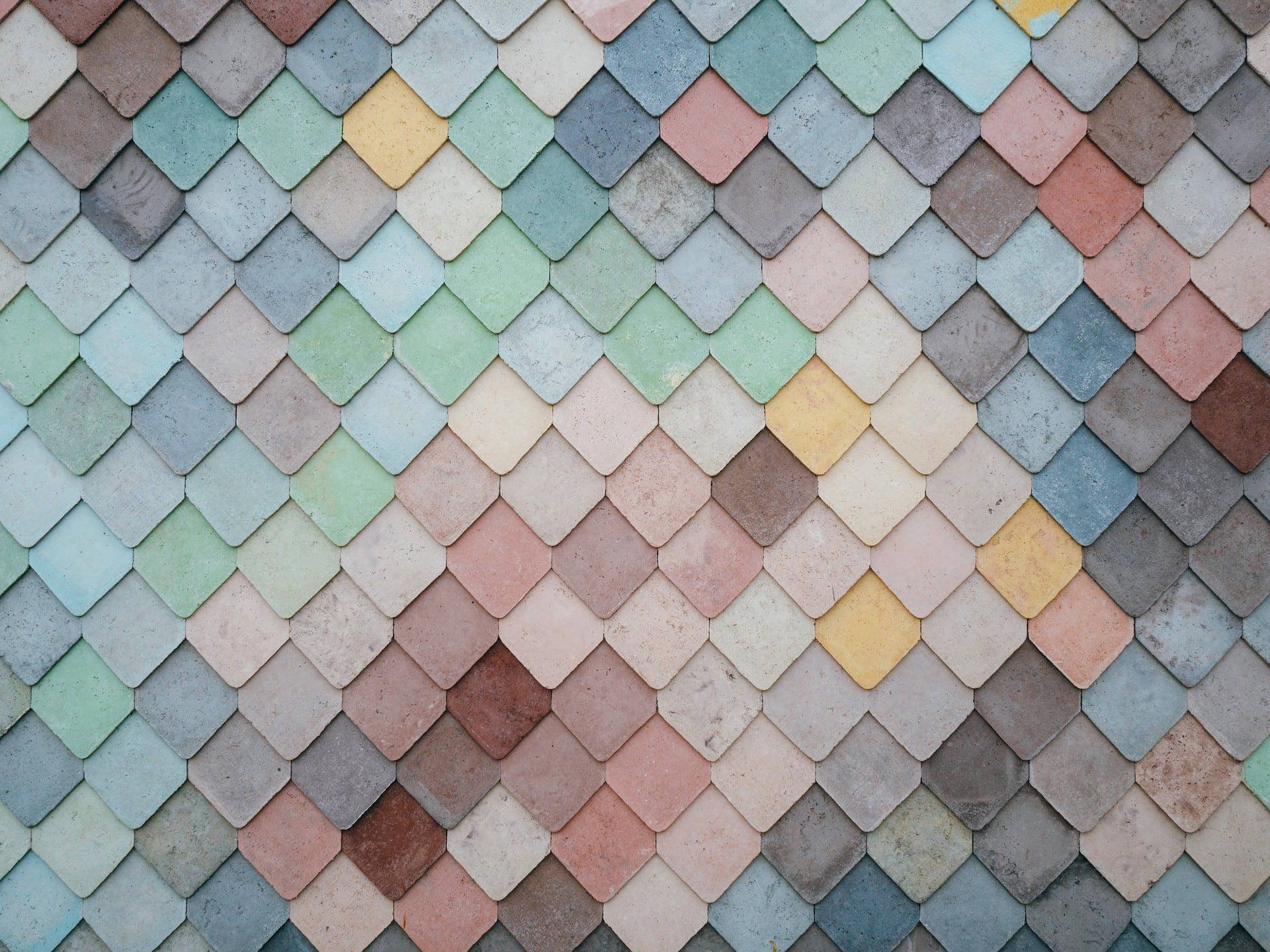 Pastel Mosaic Floor Tiles Background