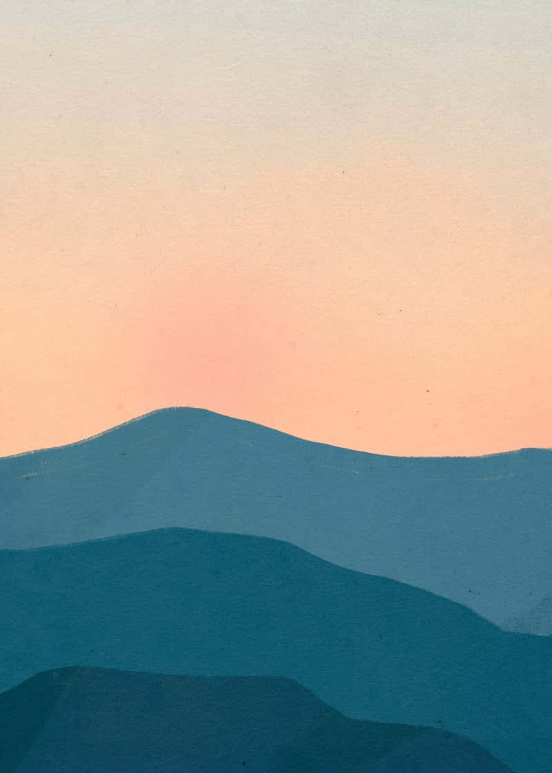 Pastel Mountain Silhouettes Background