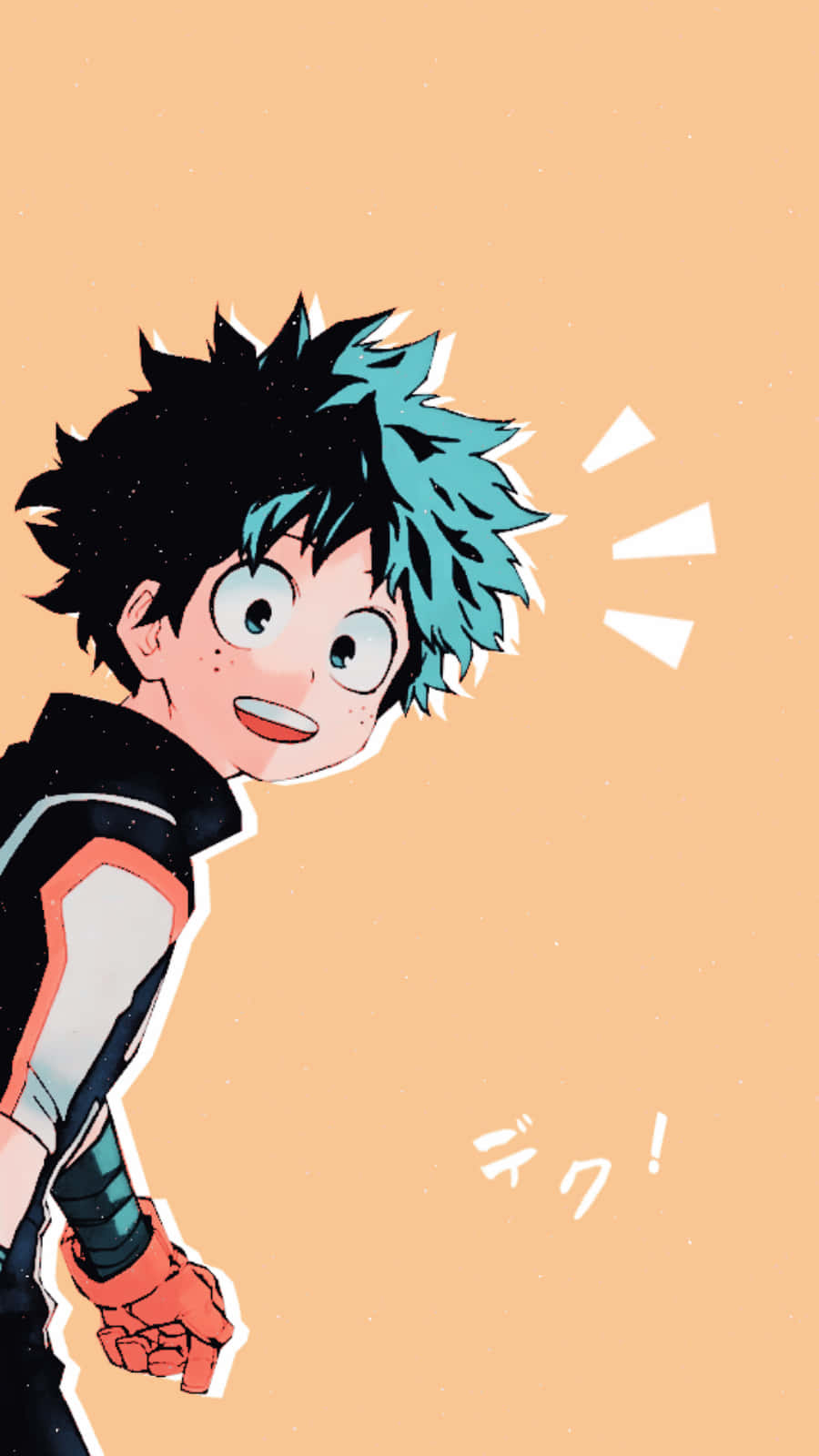 Pastel Orange Anime Deku Phone