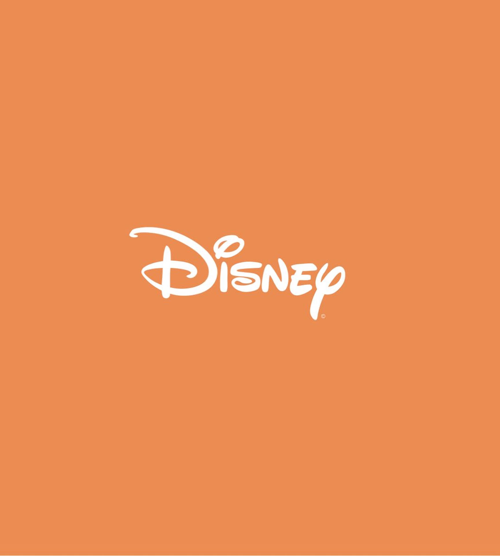 Pastel Orange Disney Logo Background