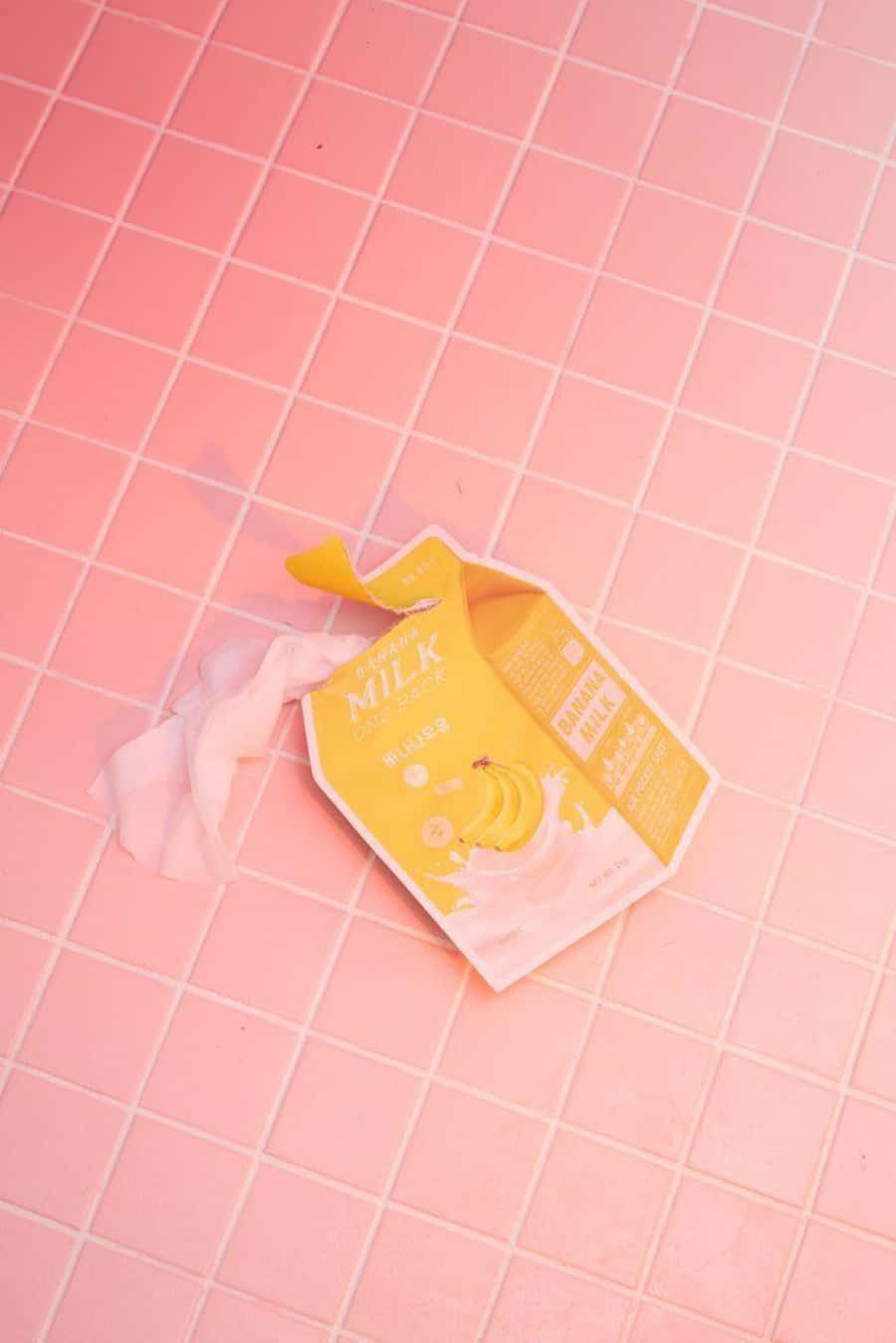 Pastel Orange Grid Milk Carton Background