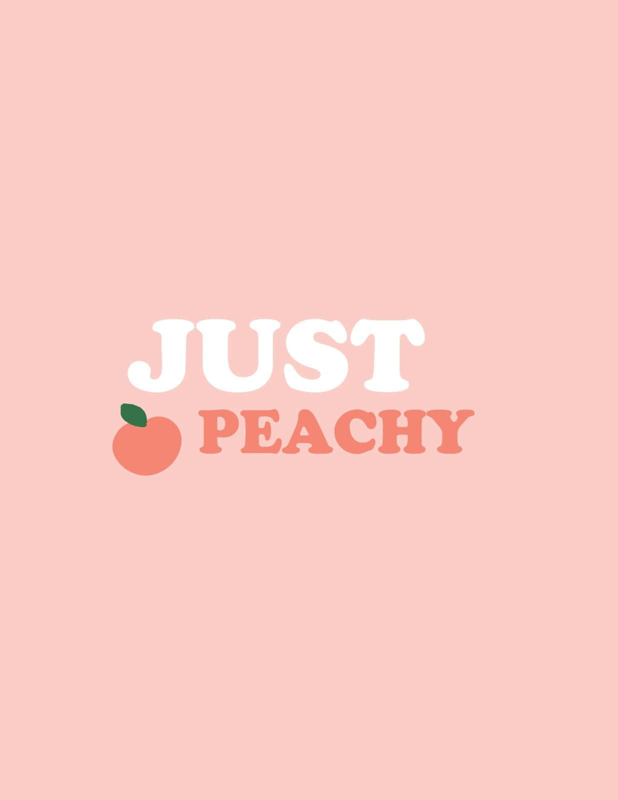 Pastel Peach Just Peachy Word Aesthetic