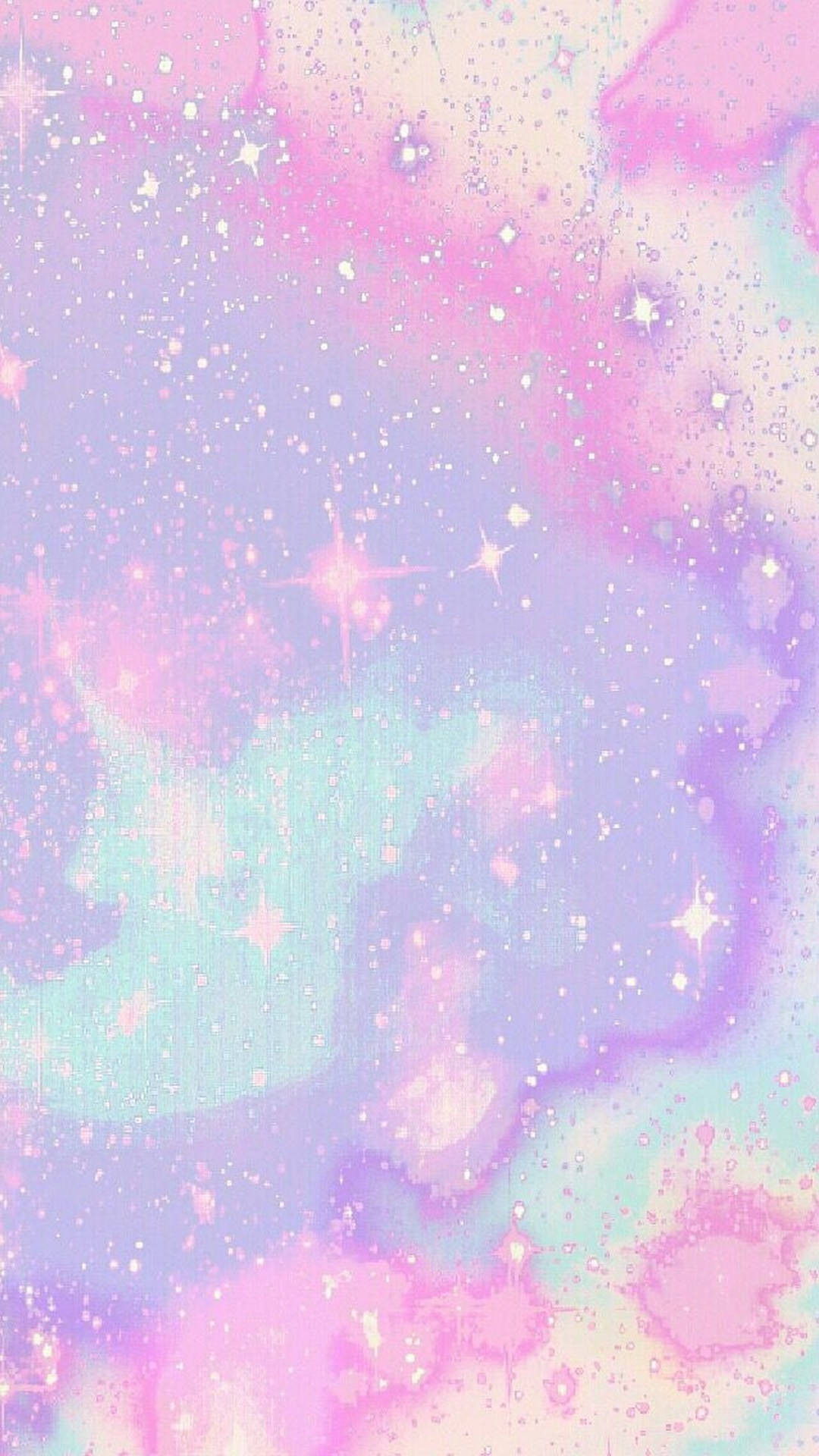Pastel Phone Glitters And Splatters Background