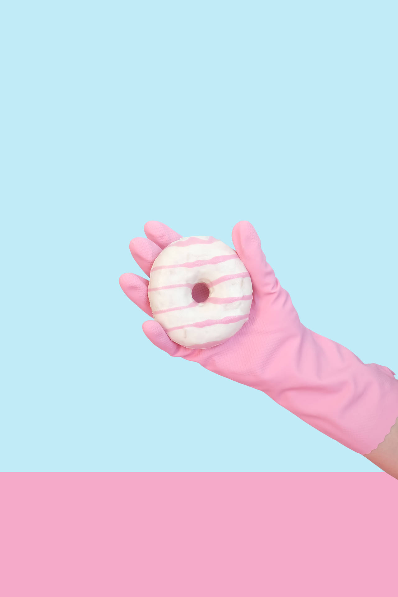 Pastel Pink Aesthetic Gloves Background