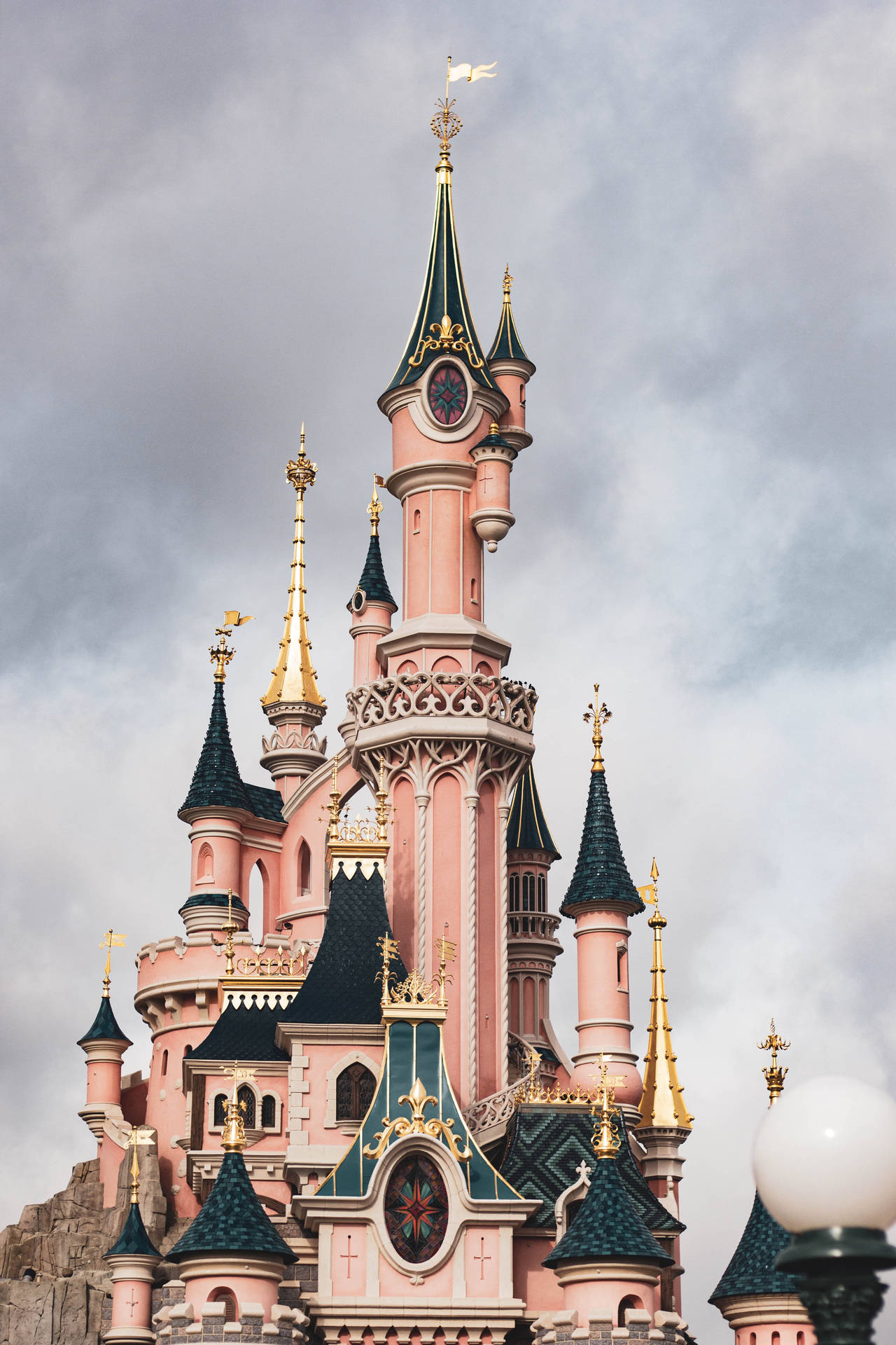 Pastel Pink And Green Disney Castle