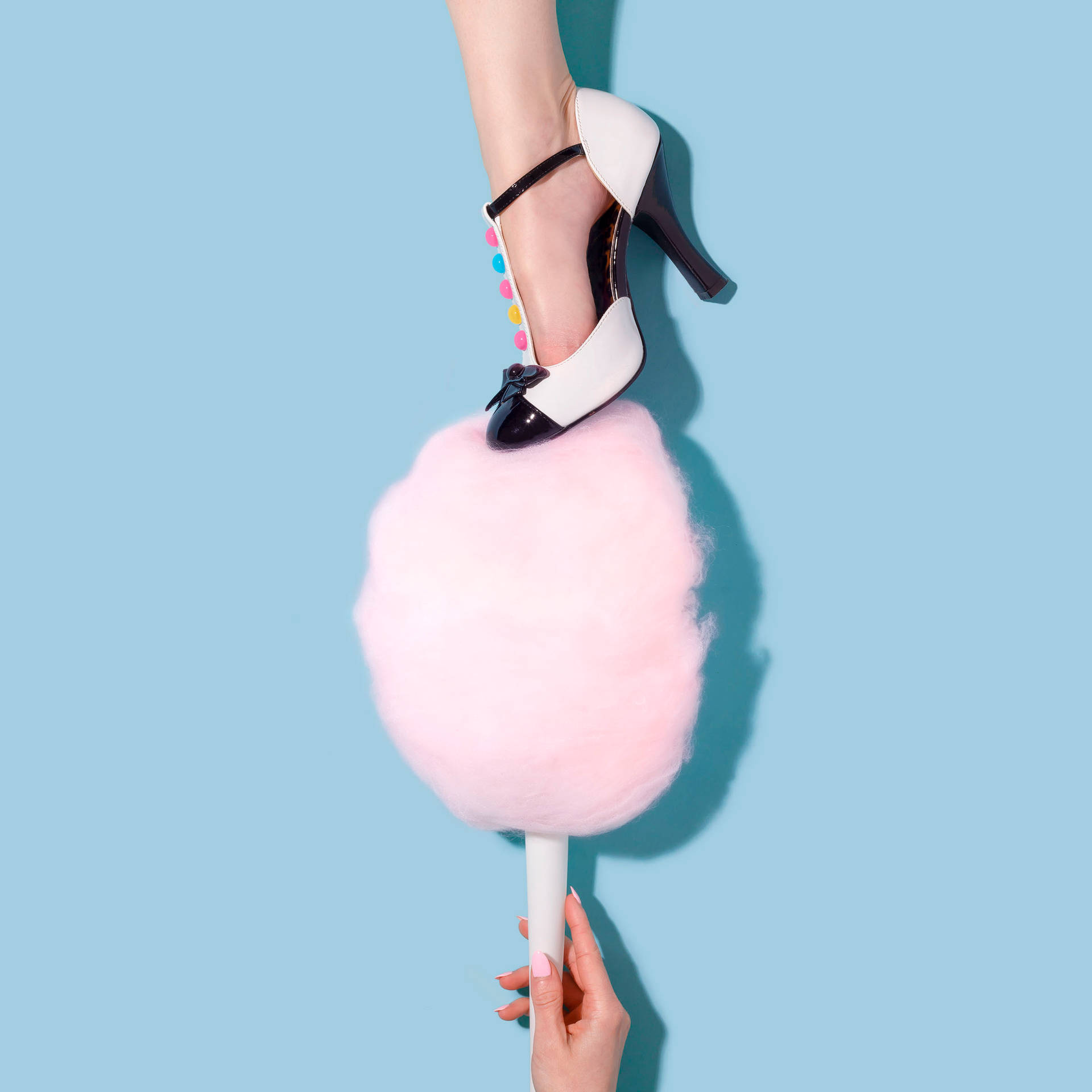 Pastel Pink Color Cotton Candy Background