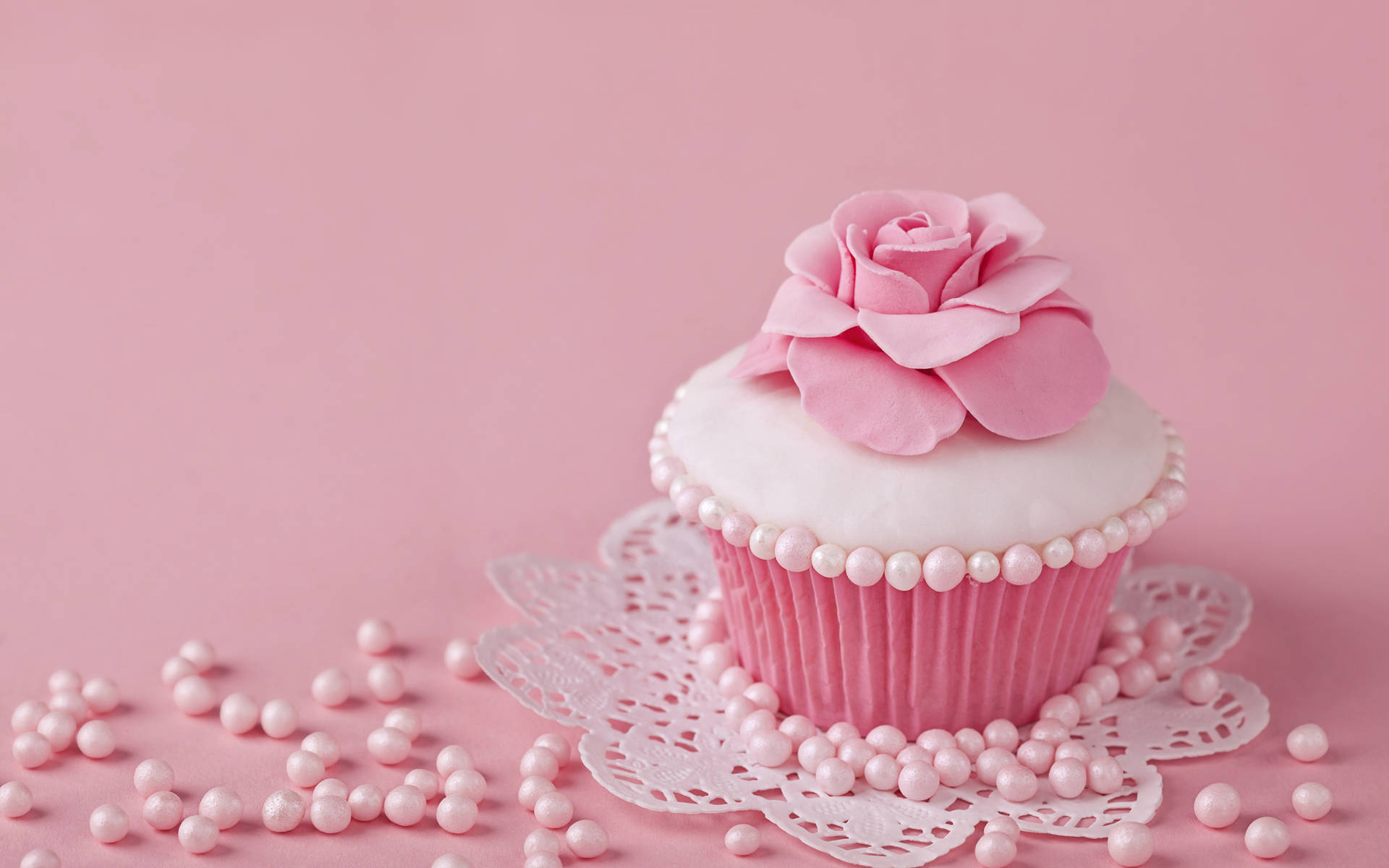 Pastel Pink Cupcake Background