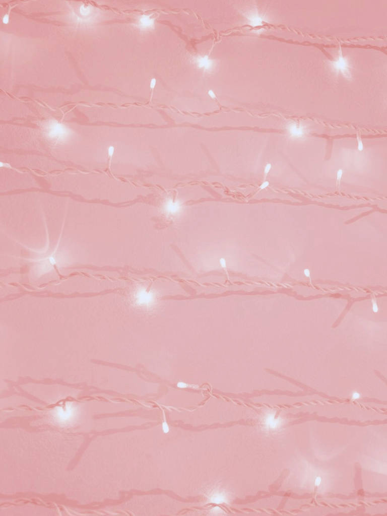 Pastel Pink Fairy Lights Aesthetic Tumblr Background