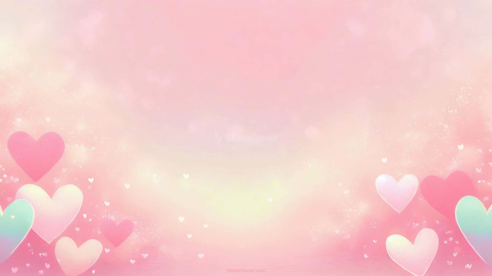 Pastel Pink Hearts Background Background