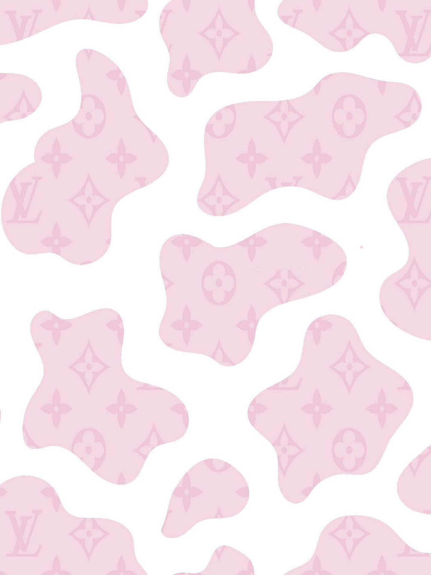 Pastel Pink Louis Vuitton Cow Print Background