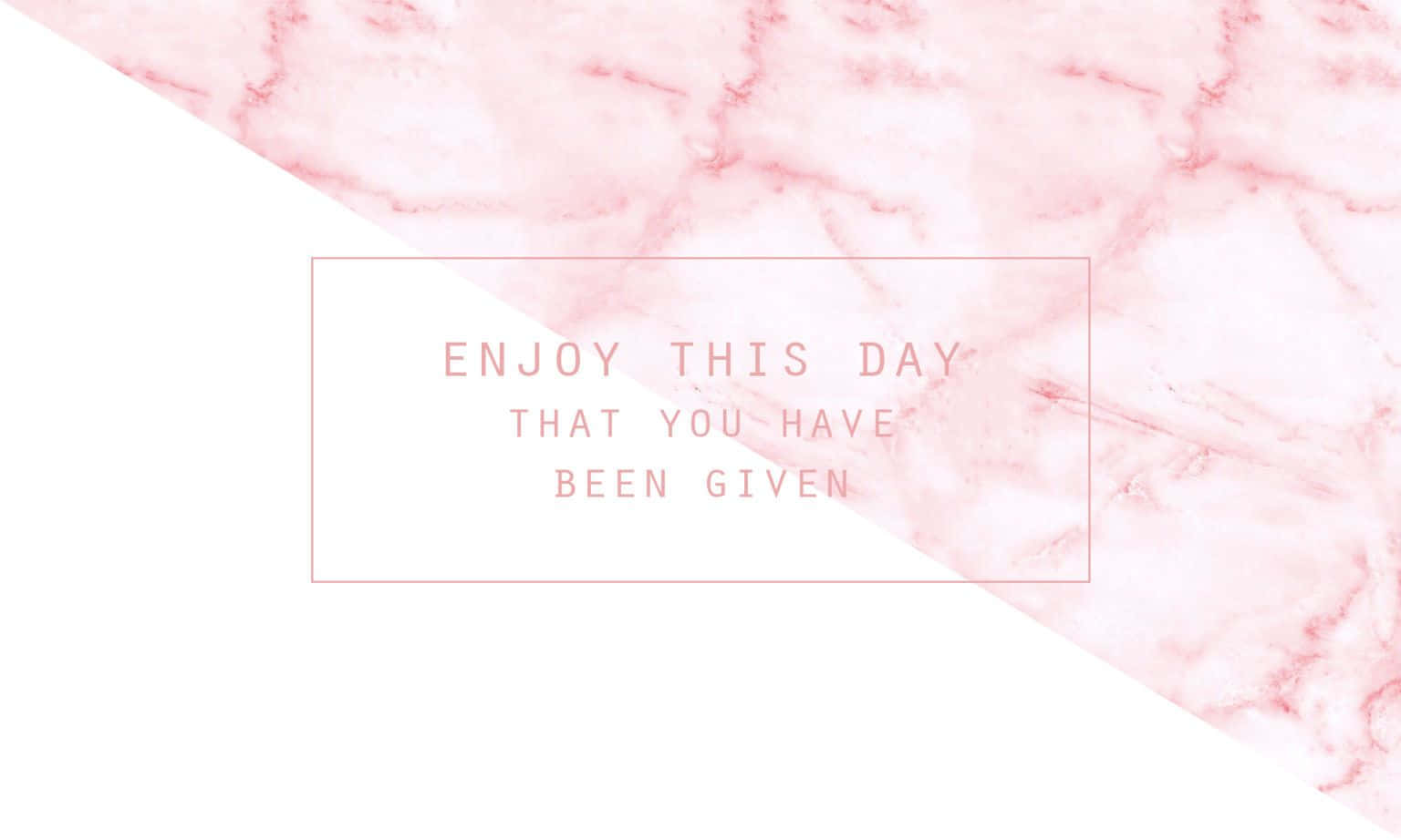 Pastel Pink Marble Desktop Quote Background