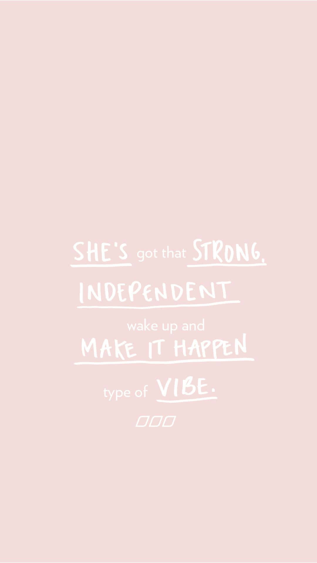 Pastel Pink Minimalist Confidence Quote