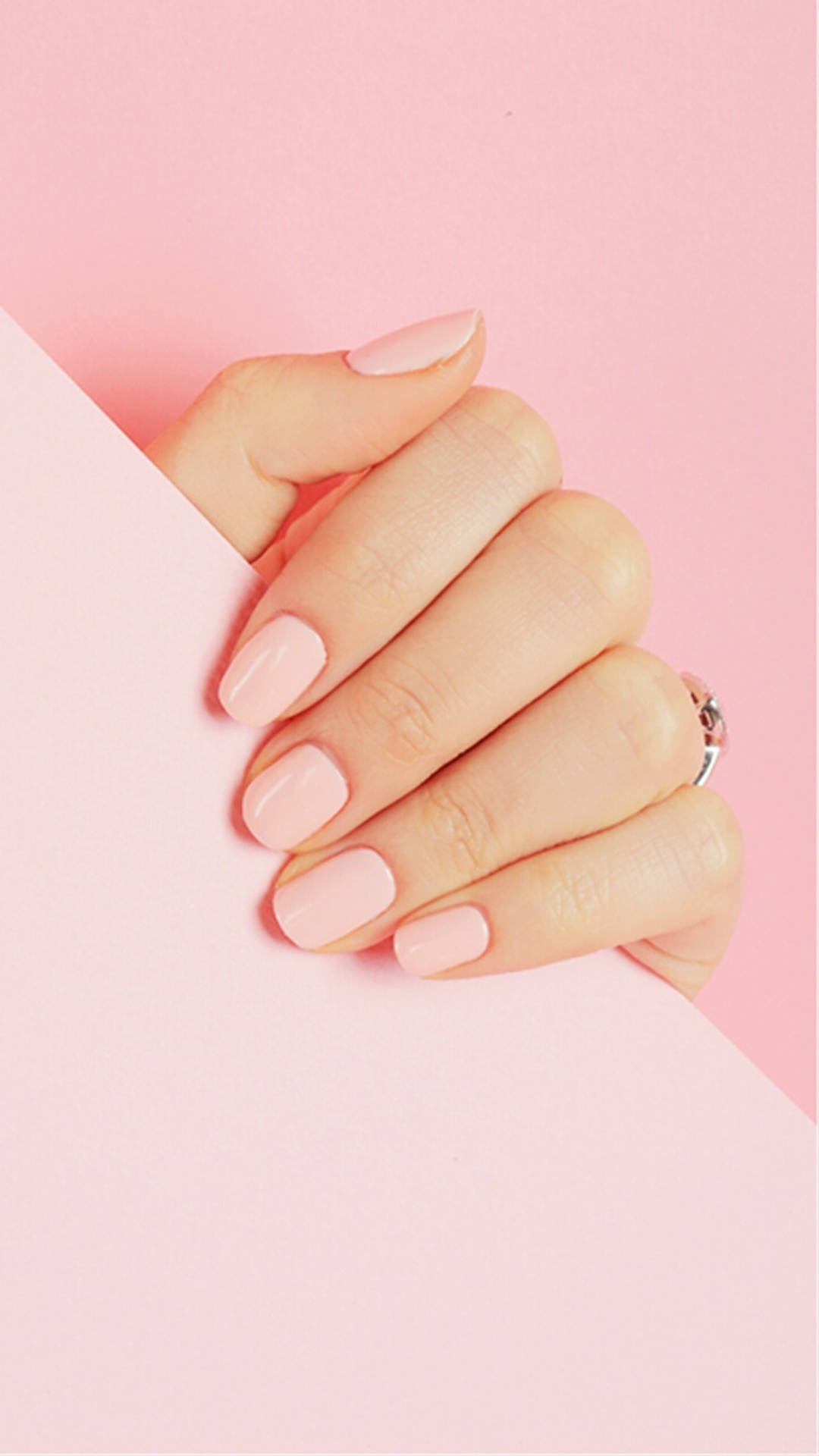 Pastel Pink Nail Polish Background