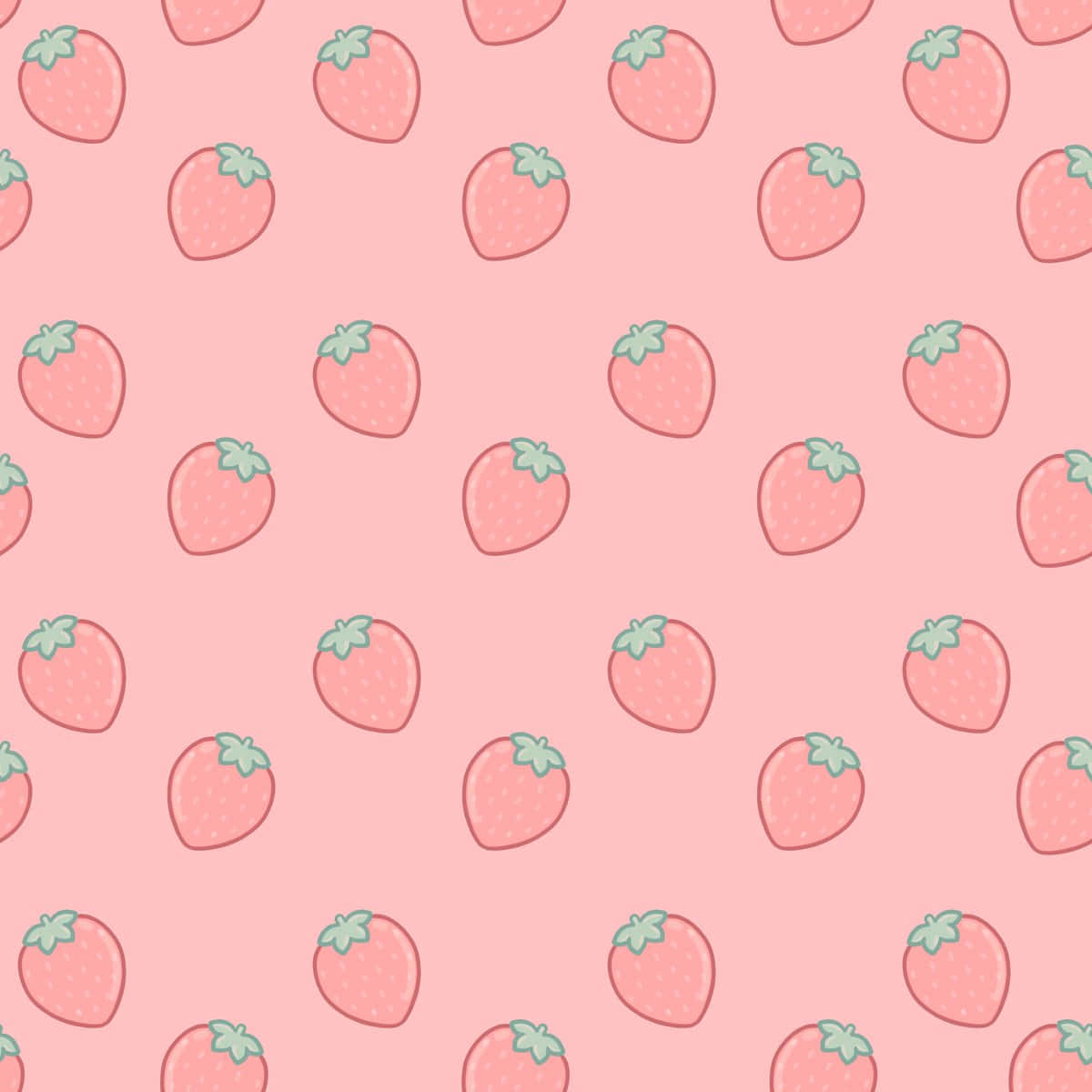 Pastel Pink Strawberry Fruit Background