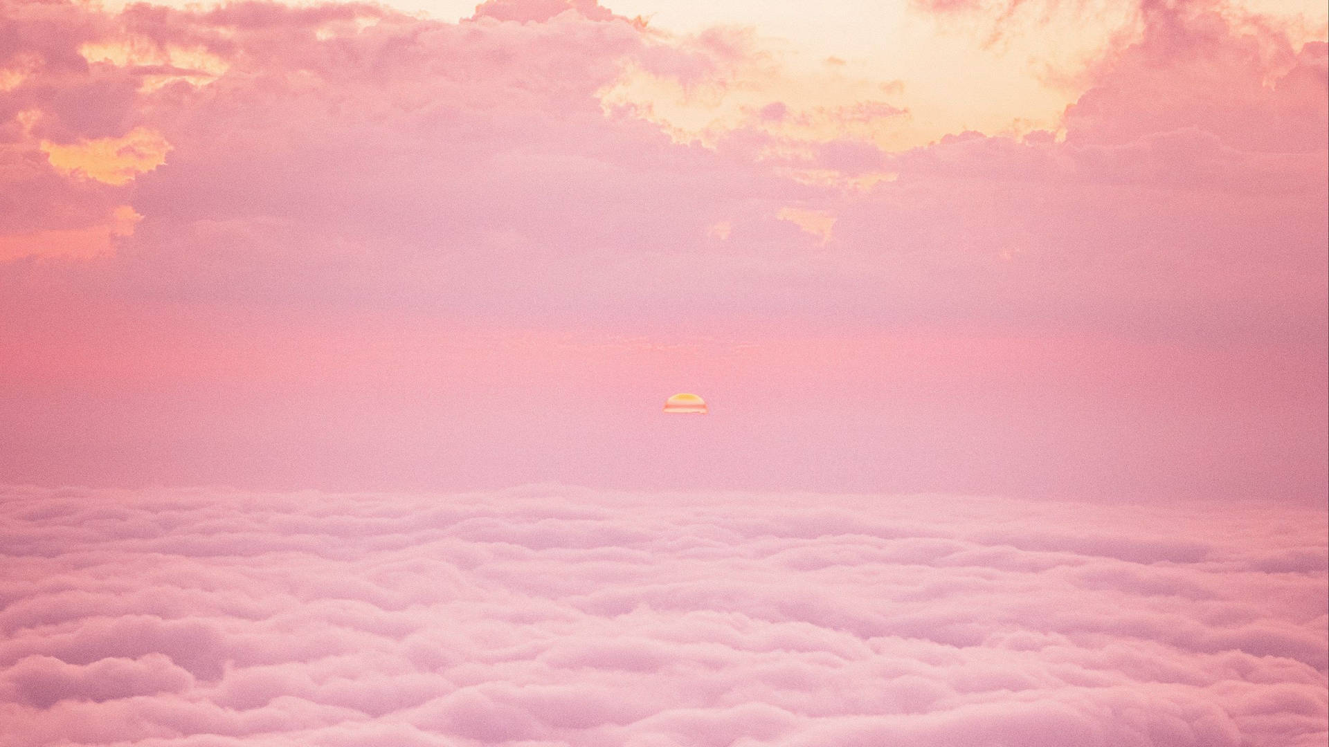 Pastel Pink Sunset Clouds Background