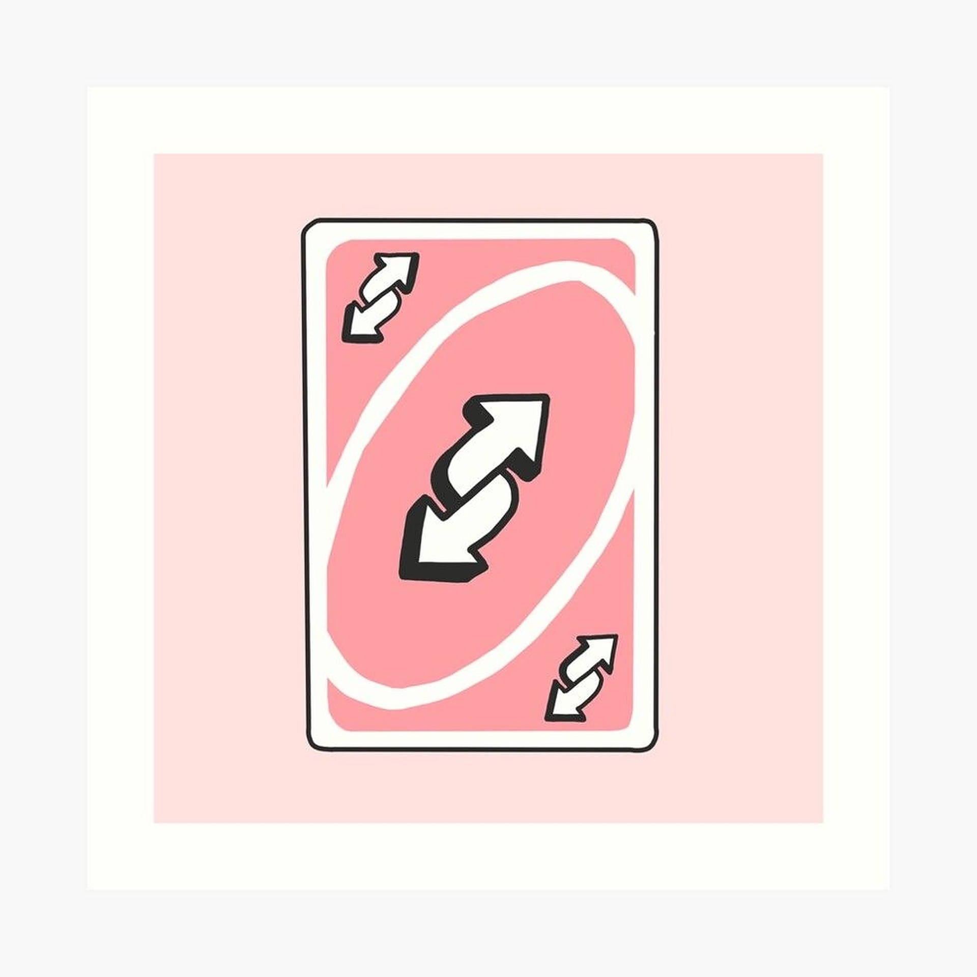 Pastel Pink Uno Card