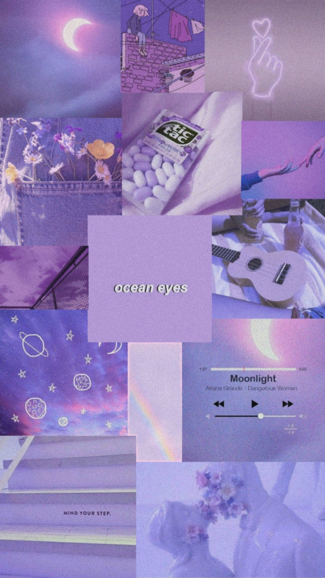 Pastel Purple Collage Cover Background