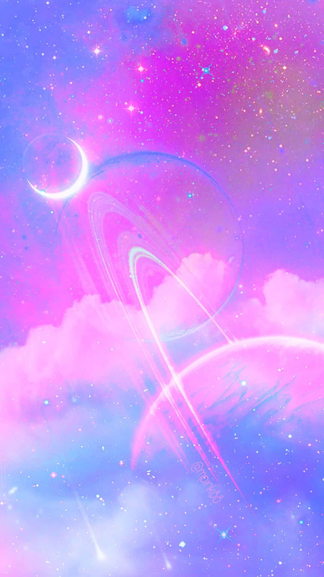 Pastel Purple Cute Space Galaxy Background