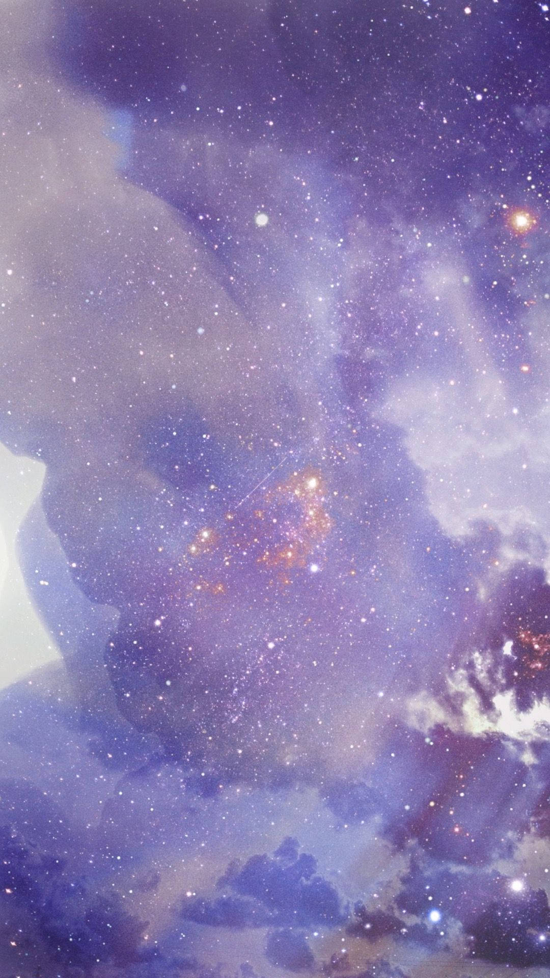 Pastel Purple Galaxy Background