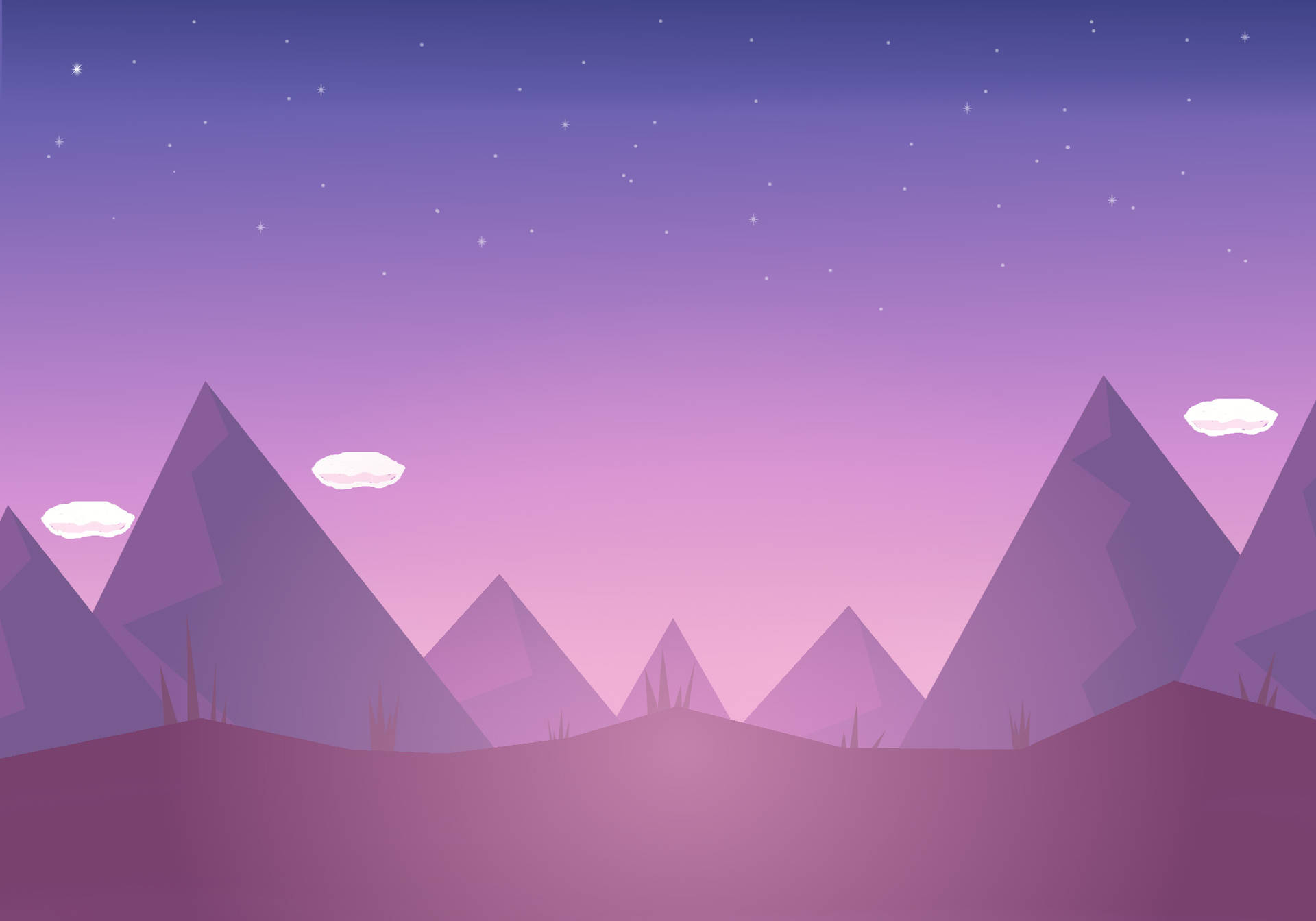 Pastel Purple Mountains Art Background