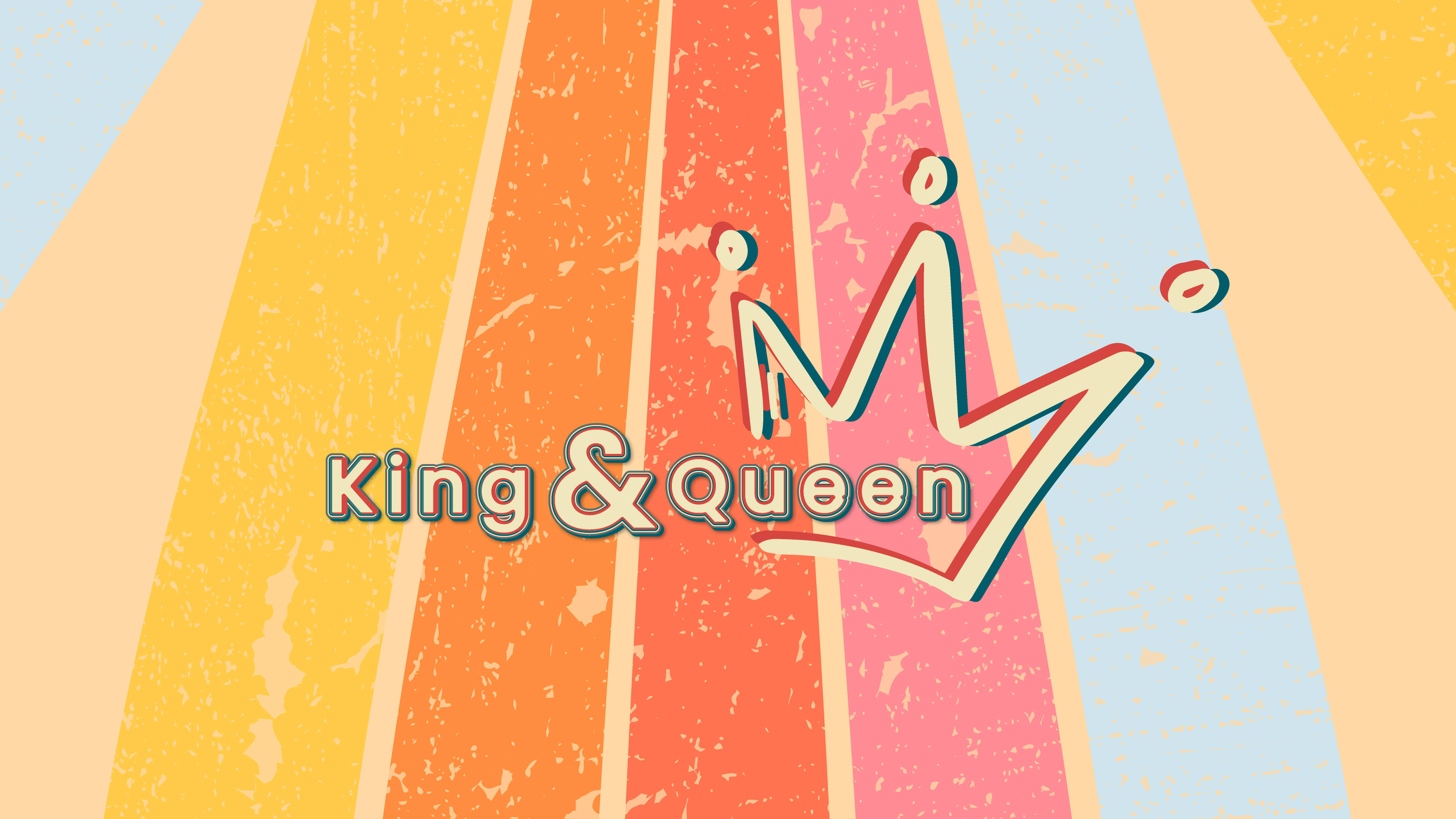 Pastel Rainbow King And Queen