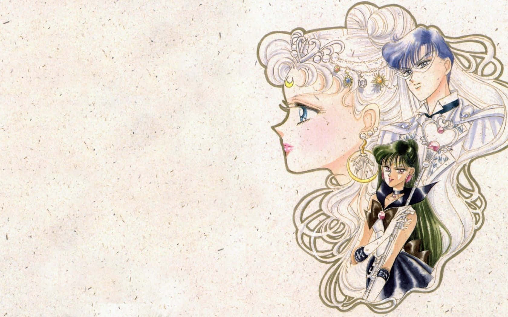 Pastel Sailor Moon Sailor Pluto Anime Background