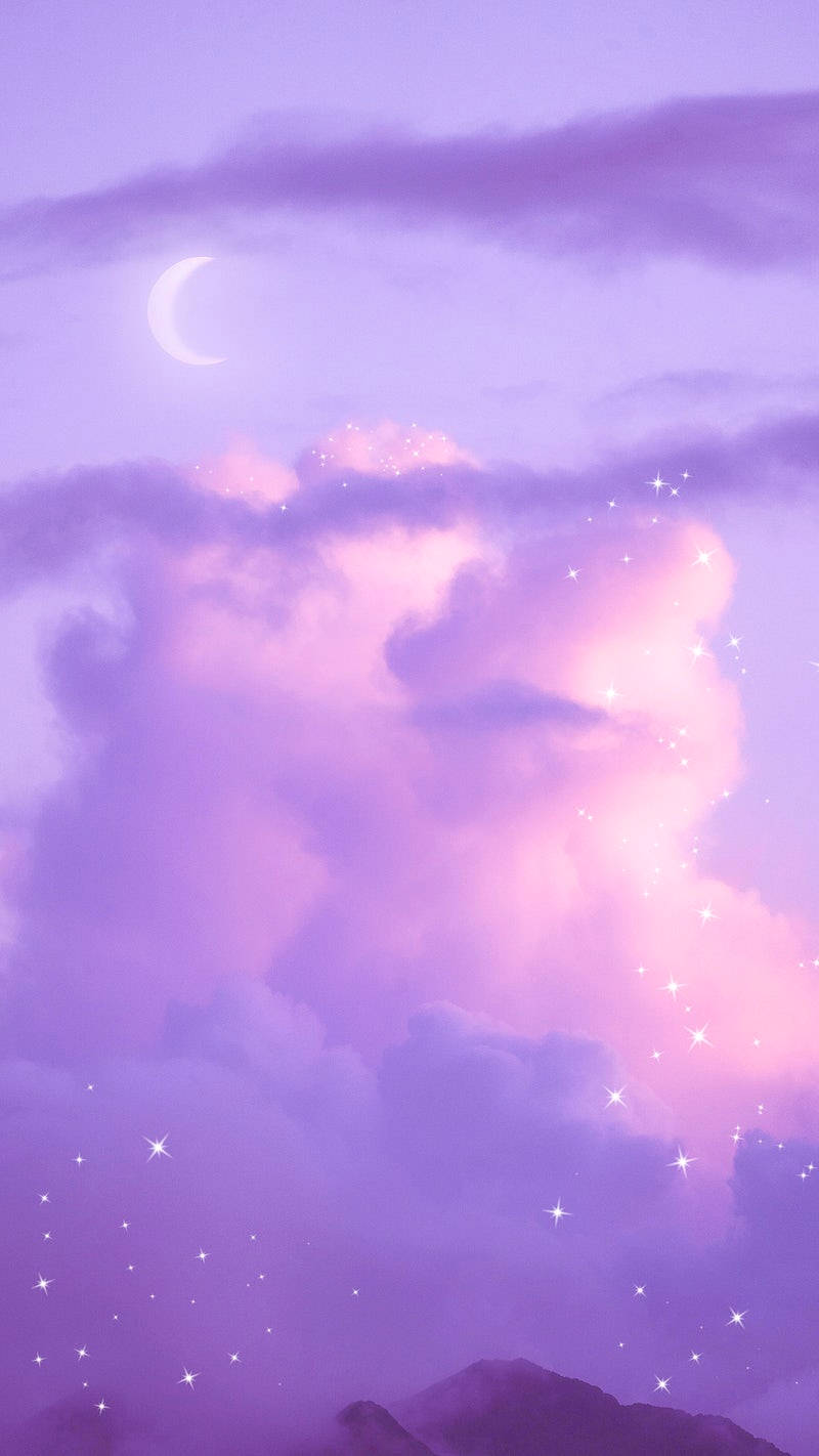 Pastel Skies Purple Iphone Background