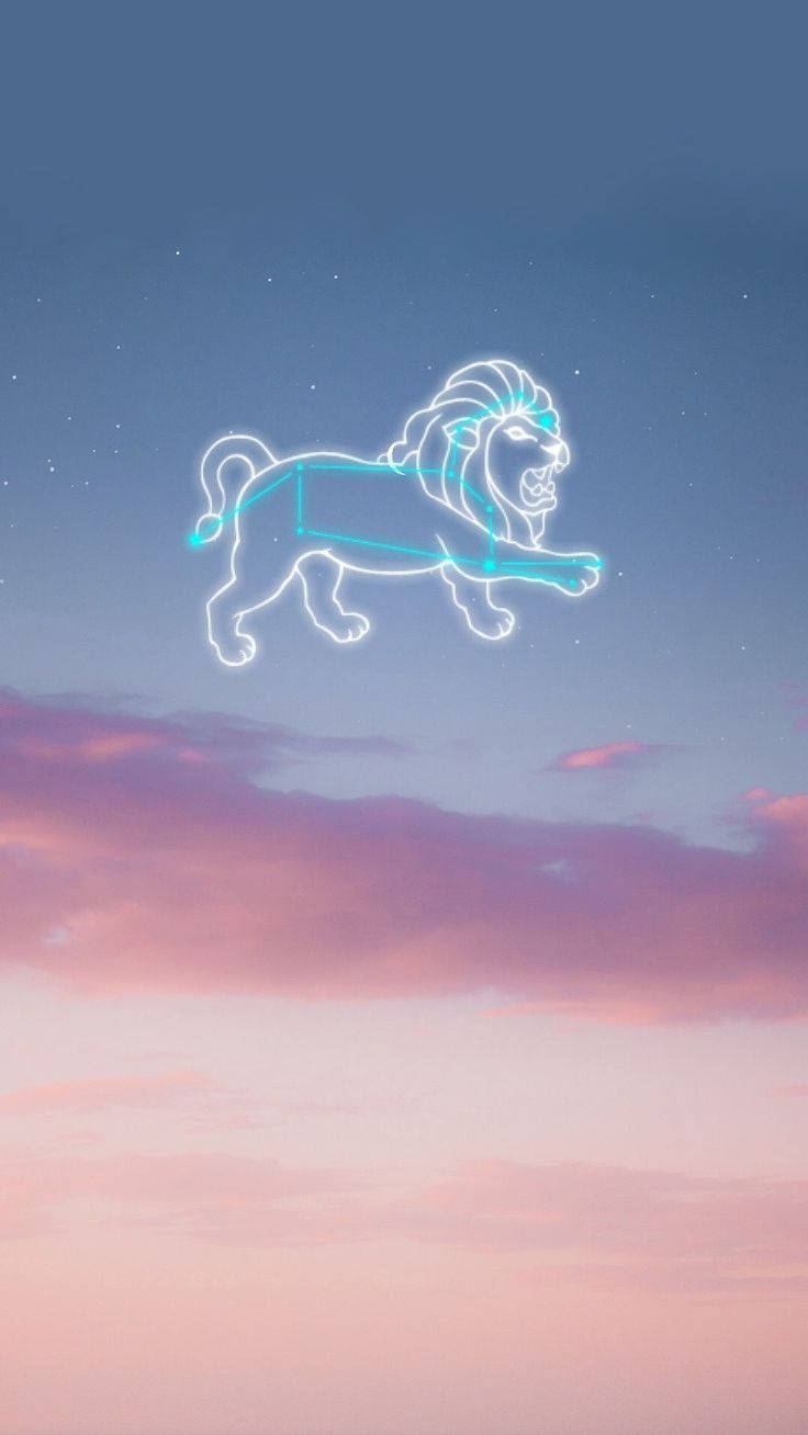 Pastel Sky Leo Lion