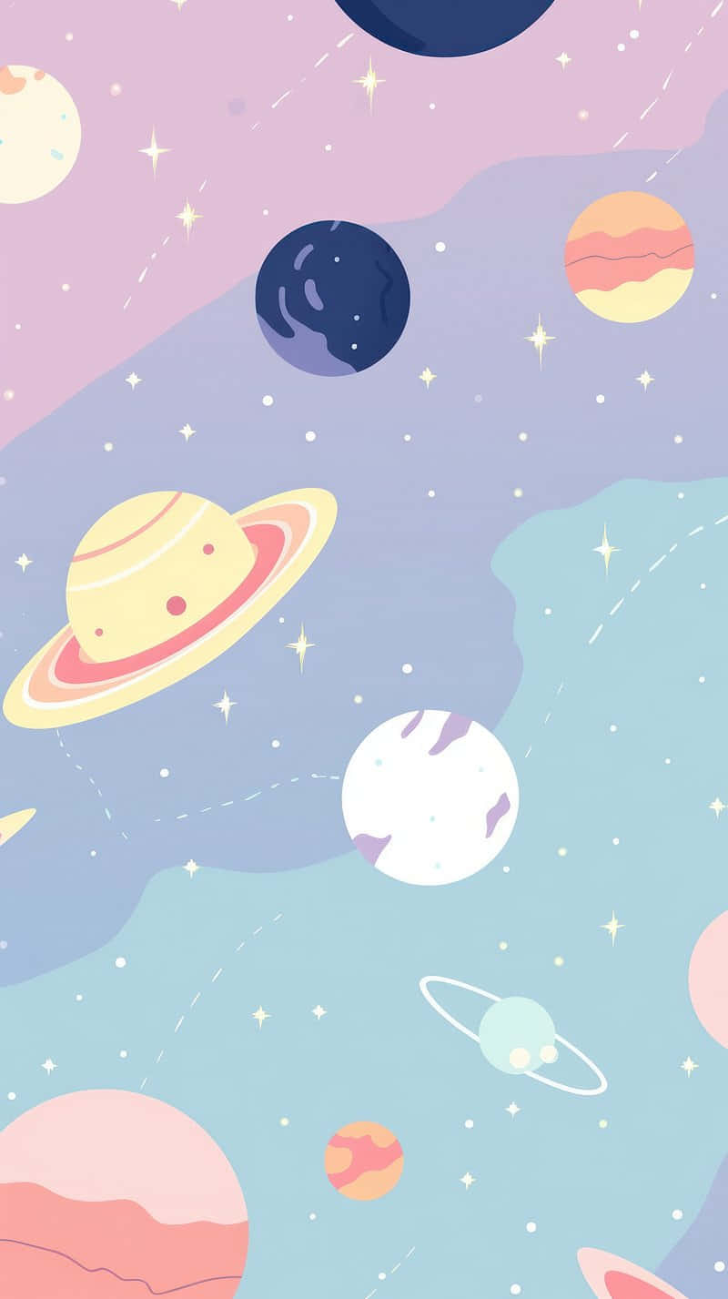 Pastel Space Illustration Background