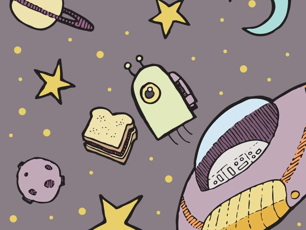 Pastel Space Pattern Cute Girly Ipad