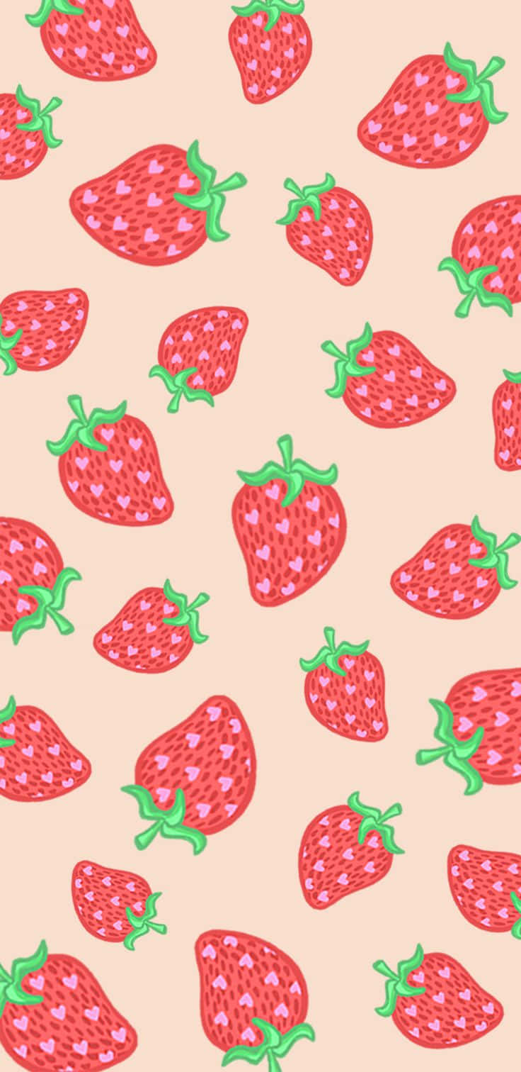 Pastel Strawberry Art Pattern