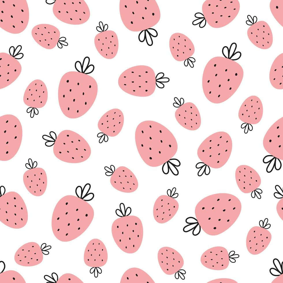 Pastel Strawberry Artwork Background