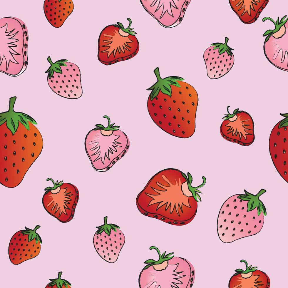 Pastel Strawberry Collage