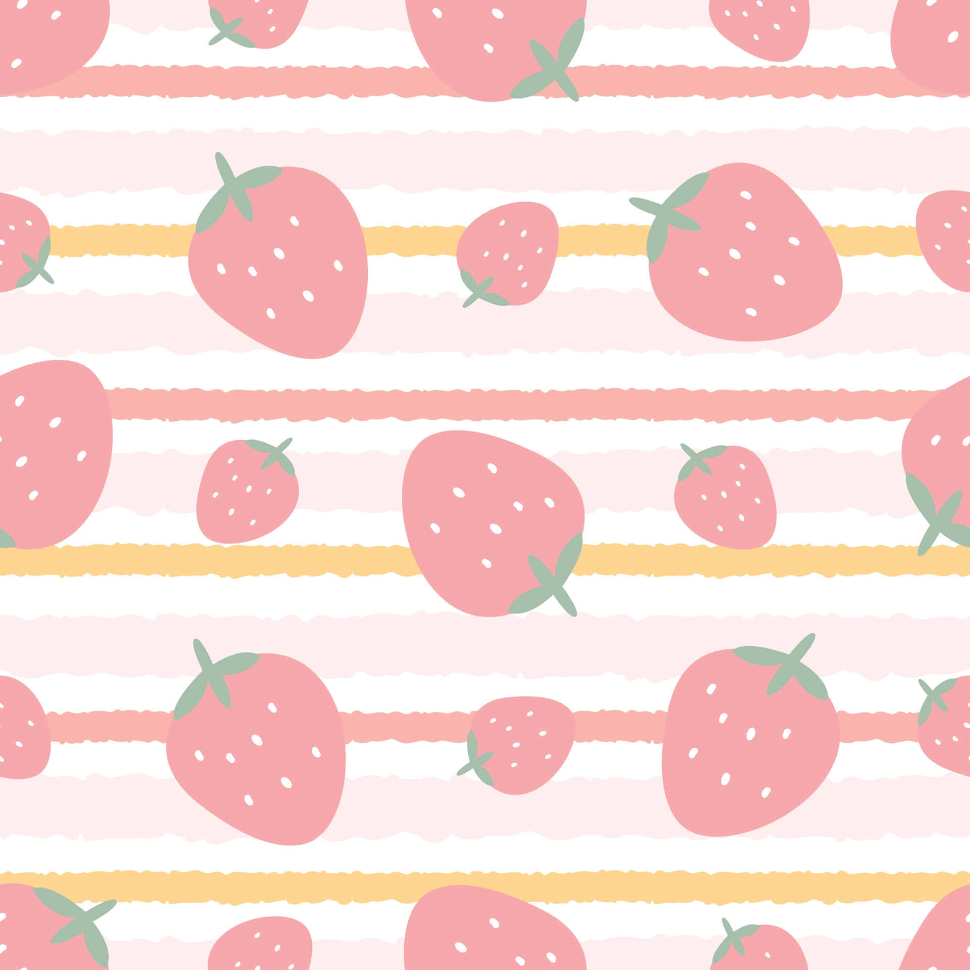 Pastel Strawberry Cute Pattern Background