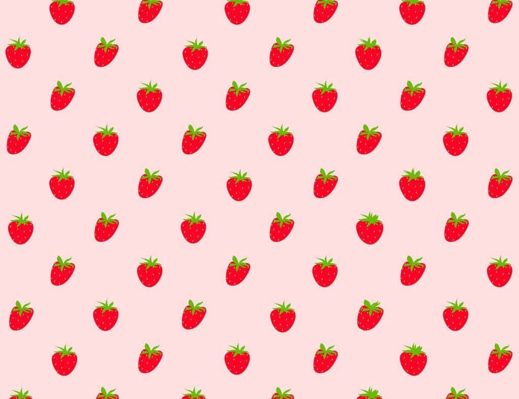 Pastel Strawberry Digital Art Background