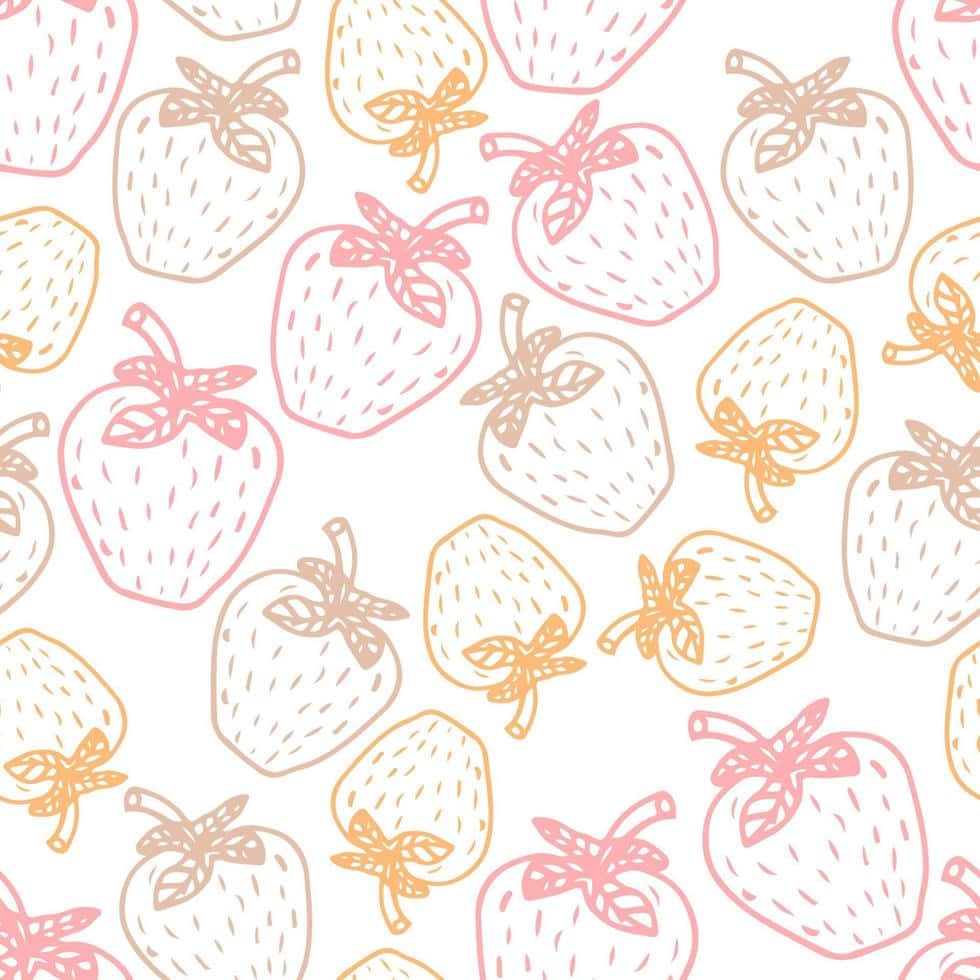 Pastel Strawberry Fanart Background