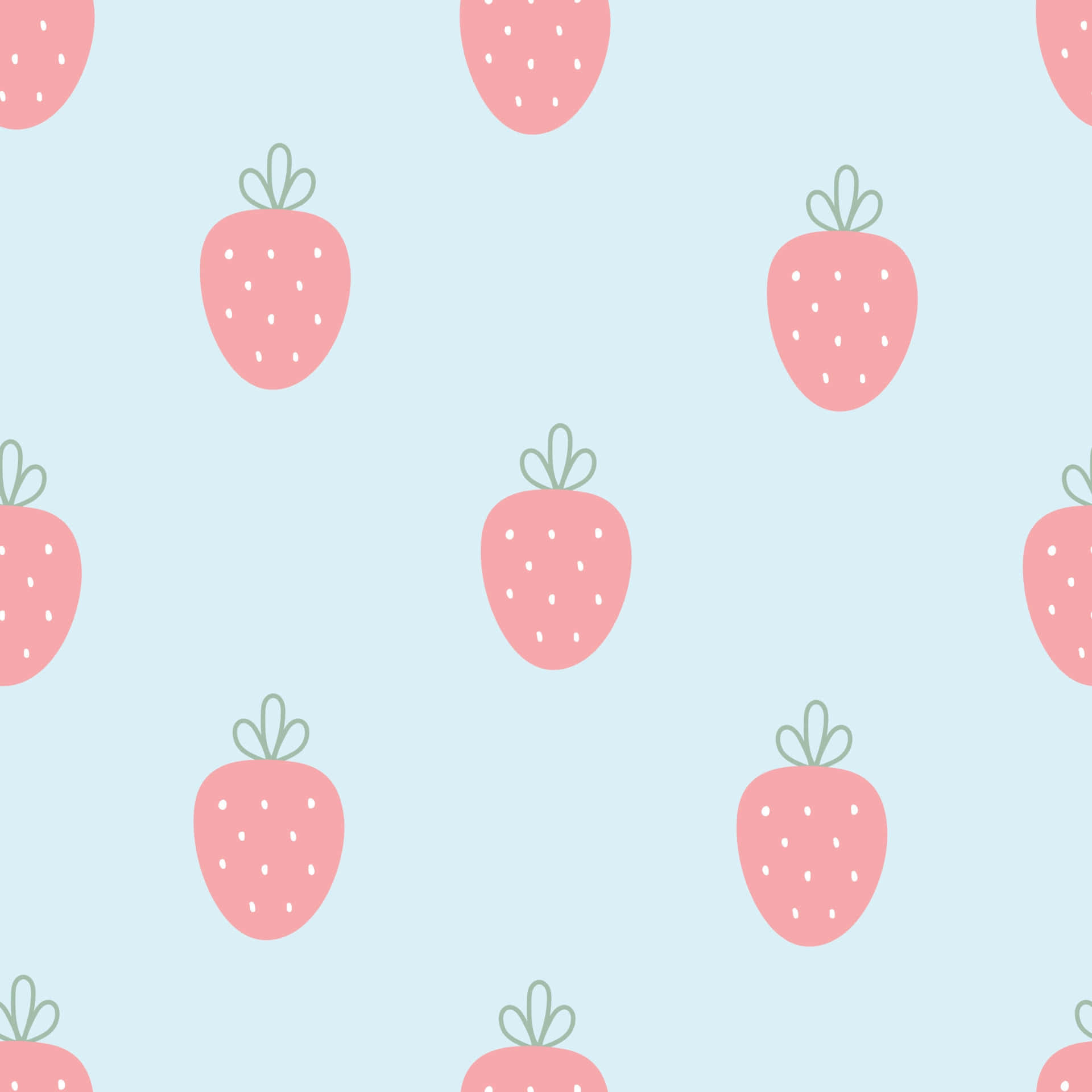 Pastel Strawberry Fruit Background