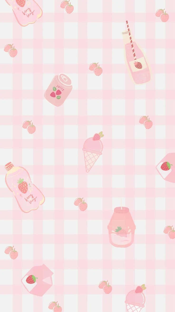 Pastel Strawberry Ice Cream